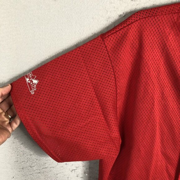 Vintage Majestic New York Yankees Jersey Men L  Red Mesh Made In USA  90s - Picture 14 of 16